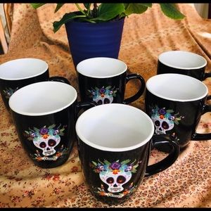 Set of 6 new Dia De Los Muertos Mugs